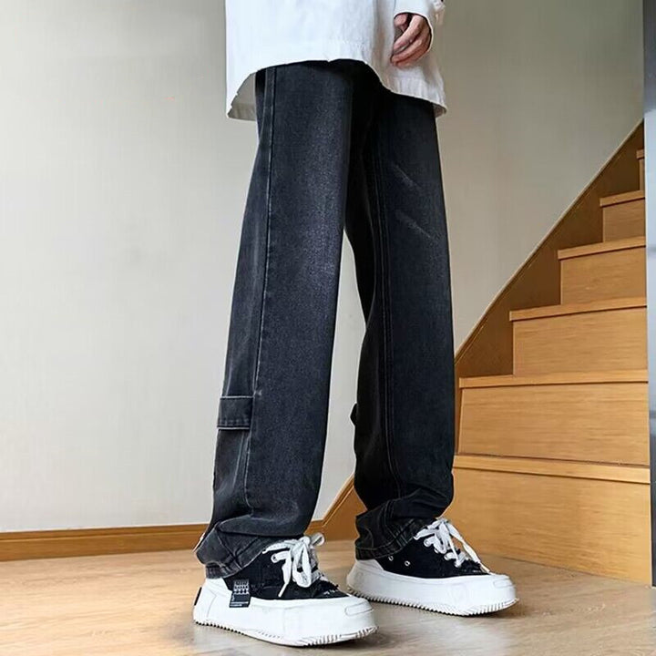 Herren Modische Cargo-Jeans mit Zipper-Details Echoarchiv