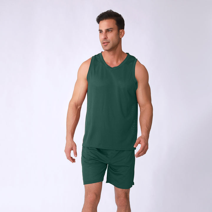Herren Atmungsaktives Sport-Tanktop mit leichten Shorts Echoarchiv