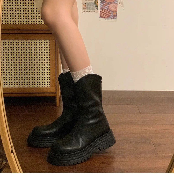 Damen Modische Chelsea-Stiefel mit robustem Profil Echo Archiv