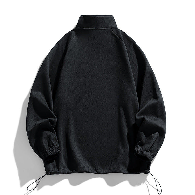 Herren langärmeliger Pullover mit kurzer Reißverschlussöffnung Echoarchiv