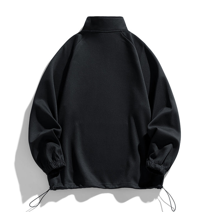 Herren langärmeliger Pullover mit kurzer Reißverschlussöffnung Echoarchiv