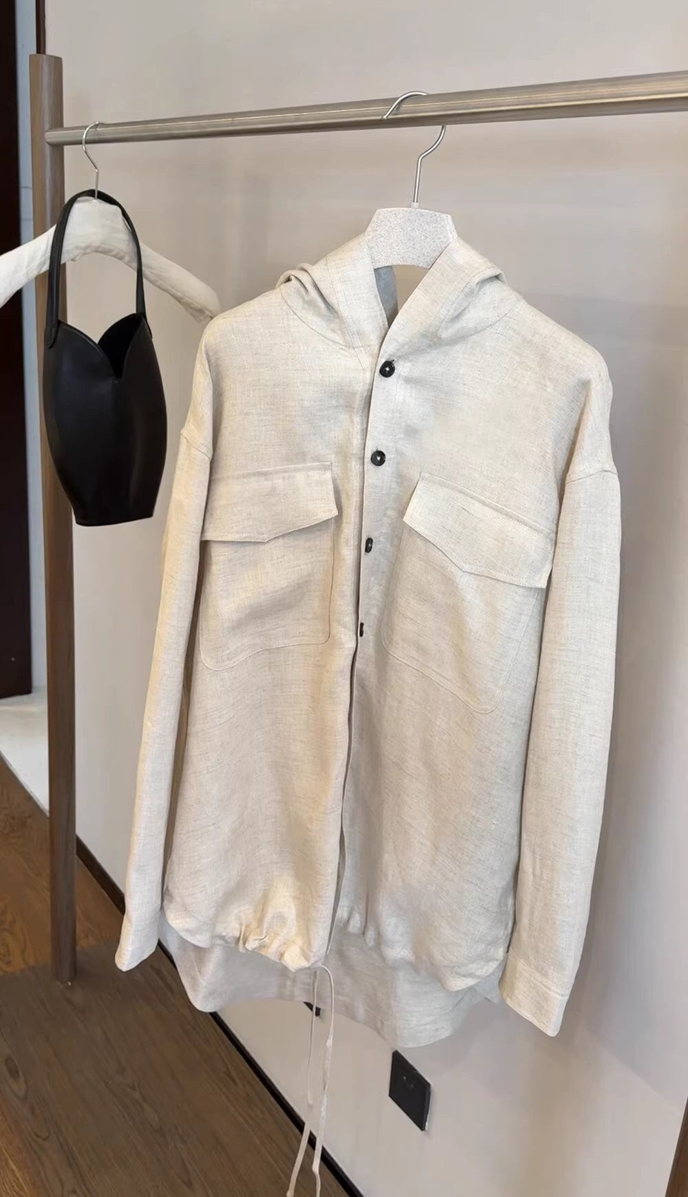 Damen Leichte Übergangsjacke mit Kapuze Echoarchiv