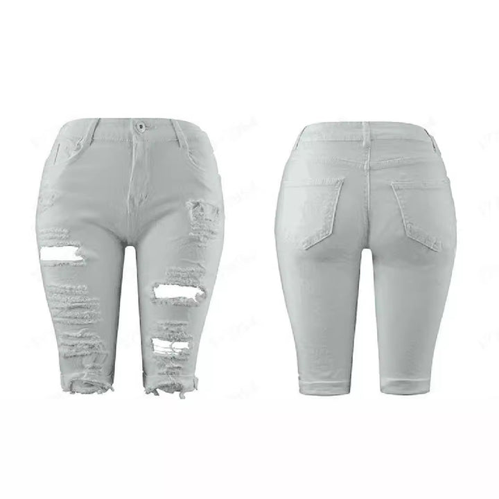 Damen Destroyed Denim-Hose mit lässigem Schnitt und modischen Rissdetails Echo Archiv
