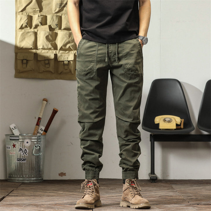 Herren bequeme Cargo-Hose mit elastischem Bund und multifunktionalen Taschen Echoarchiv