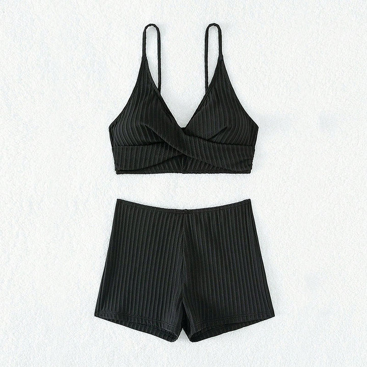 Damen Hochwertiges Zweiteiler Bikini-Set mit Wellenmuster Echo Archiv