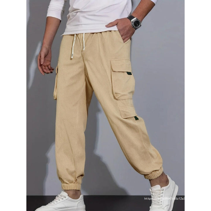 Herren Kord-Cargo-Jogginghose mit elastischem Bund, Tunnelzug & Multifachtaschen Echo Archiv