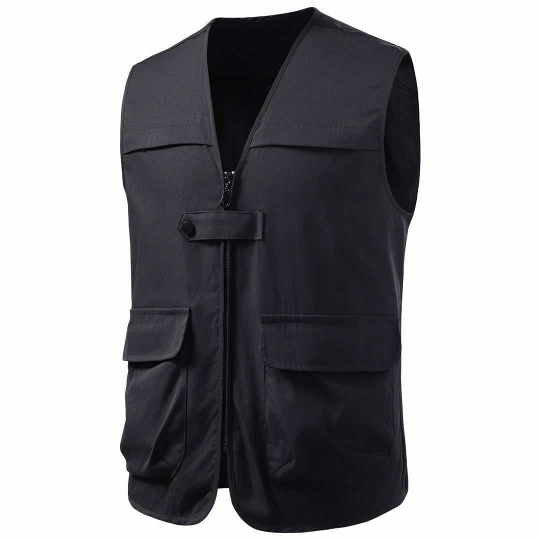 Herren Multifunktionale Utility-Weste mit Frontreißverschluss und Mehrfachtaschen Echo Archiv