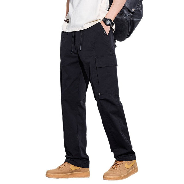 Herren Leichte Cargo-Freizeithose mit Tunnelzug, Multifachtaschen und geradem Schnitt Echo Archiv