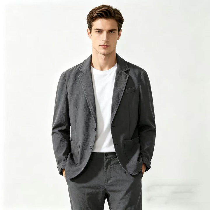 Herren nan leichter Leinenblazer mit modernem Slim-Fit Schnitt Echo Archiv