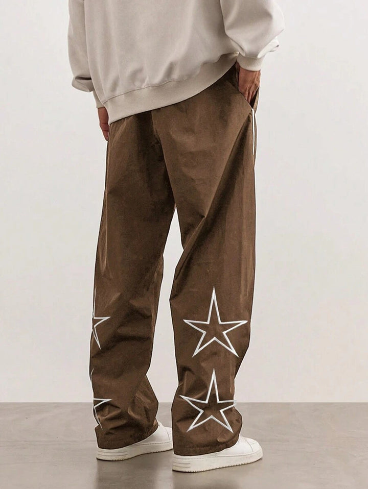 Herren lässige Chino-Hose mit Sternen-Muster Echoarchiv