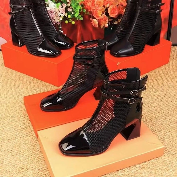 Damen Elegante Netz-Stiefeletten – Varelle