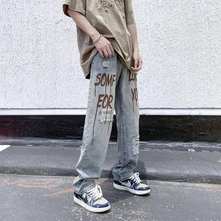 Herren Design Ripped Jeans Echoarchiv