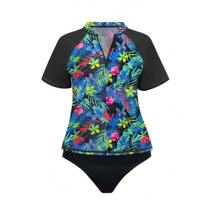 Damen Buntes UV-Schutz Rashguard mit Shorts Echo Archiv