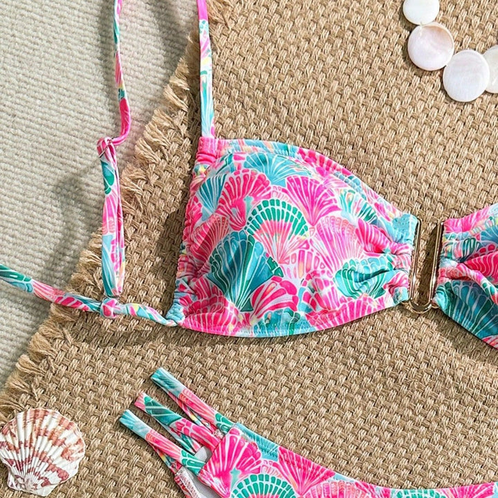 Damen Push-Up Bikini mit zarten Muschelmotiven Echo Archiv