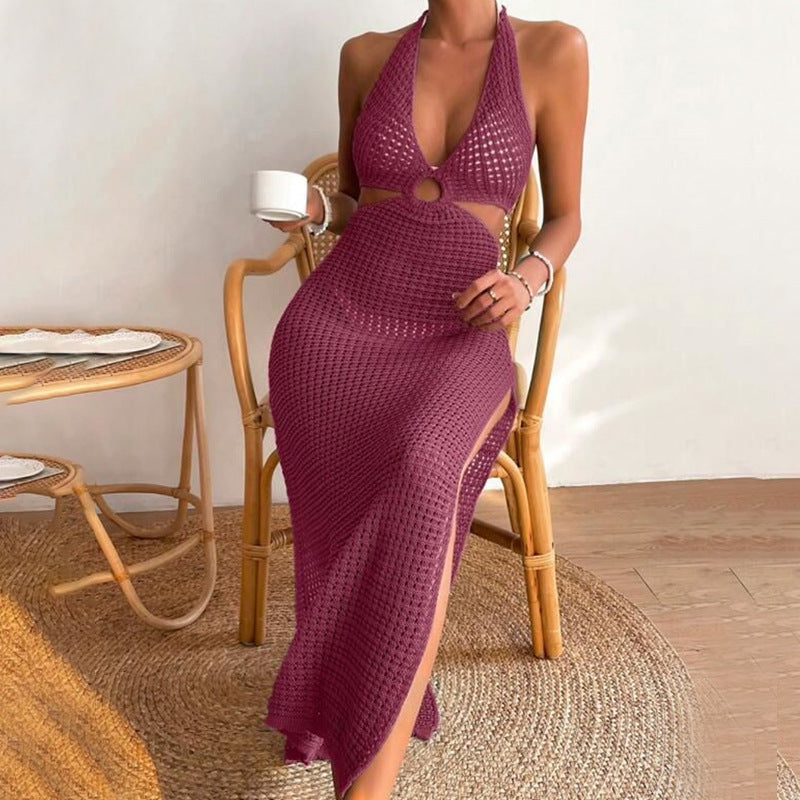 Damen elegantes Häkelkleid mit tiefem Ausschnitt Echo Archiv