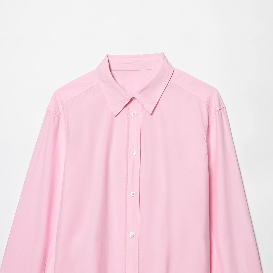 Damen nan oversized Hemdbluse mit Kentkragen, verdeckter Knopfleiste und weitem Drop-Shoulder Echo Archiv