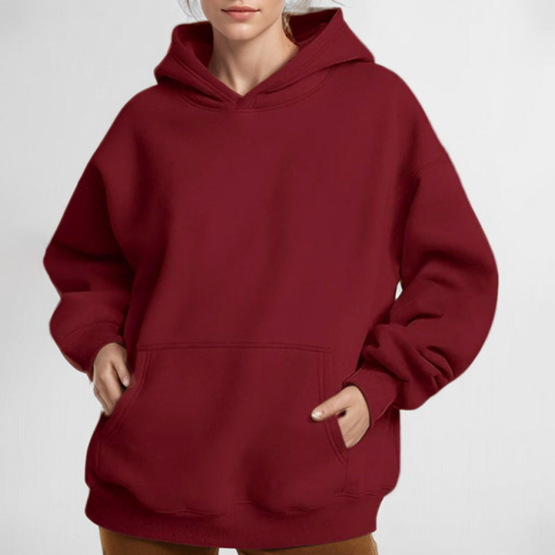 Damen nan Oversize-Kapuzenpullover mit ballonärmeln, herausgehobener Kängurutasche und weich angerauter Innenseite Echo Archiv