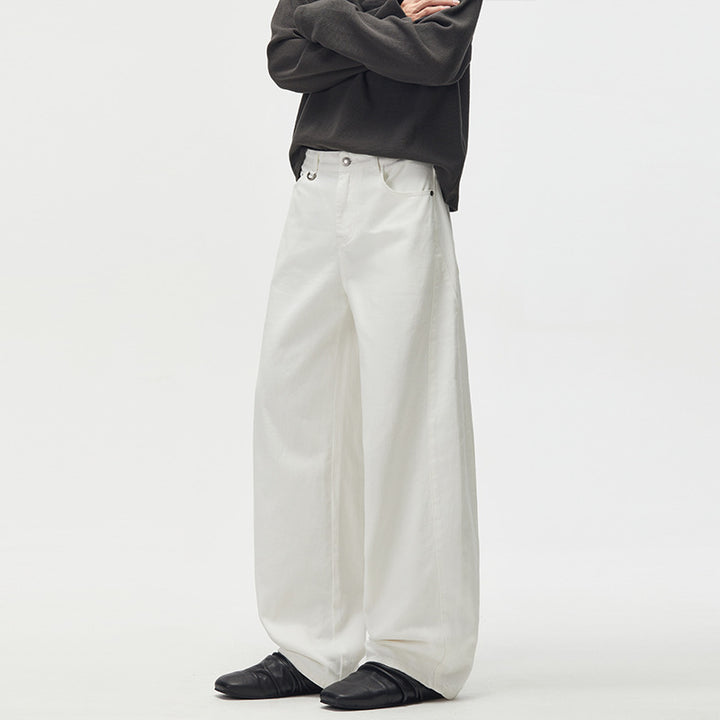 Herren Extraweite High‑Waist Palazzohose aus schwerer Baumwolle Echo Archiv