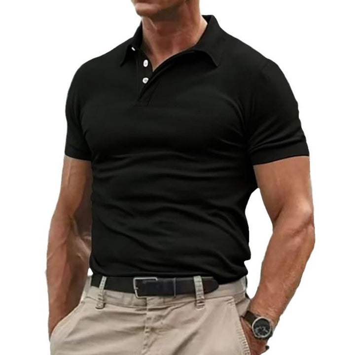 Herren Poloshirt aus hoch atmungsaktivem Baumwollmix mit elastischen Ärmeln Echoarchiv