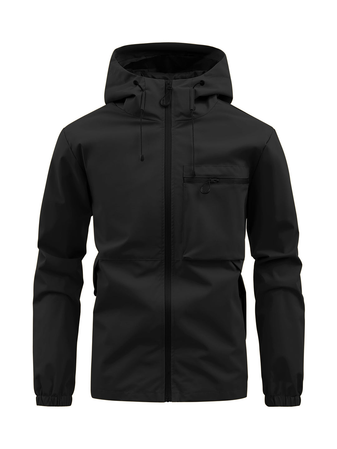 Herren atmungsaktive Regenjacke mit verstellbarer Kapuze Echoarchiv