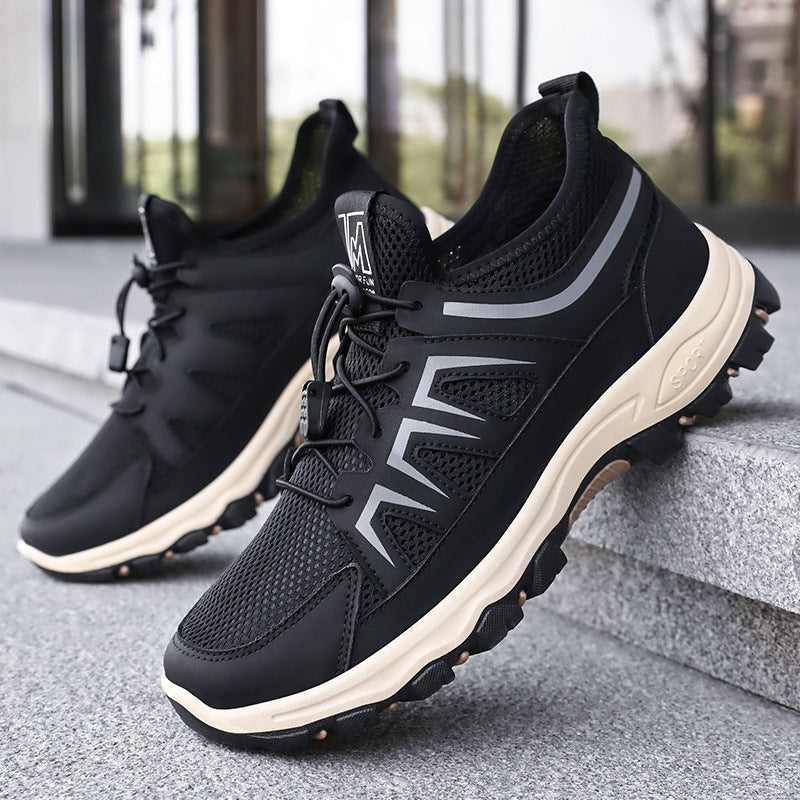 Herren nan atmungsaktiver Trekking-Sneaker mit Schnellzug-Schnürung, sockenähnlichem Meshschaft und griffiger Profilsohle Echo Archiv