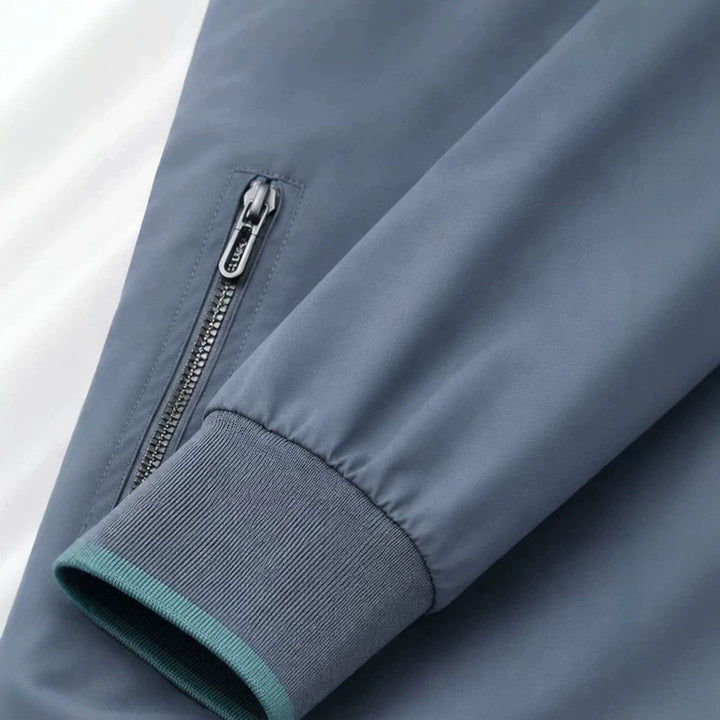 Herren Kapuzen-Blouson Leichter Windbreaker mit geripptem Saum und verdeckter Reißverschlussleiste Echo Archiv
