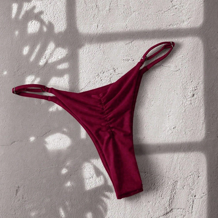 Damen Bikiniunterteil mit modischem Hoher Schnitt und verstellbaren Trägern Echo Archiv