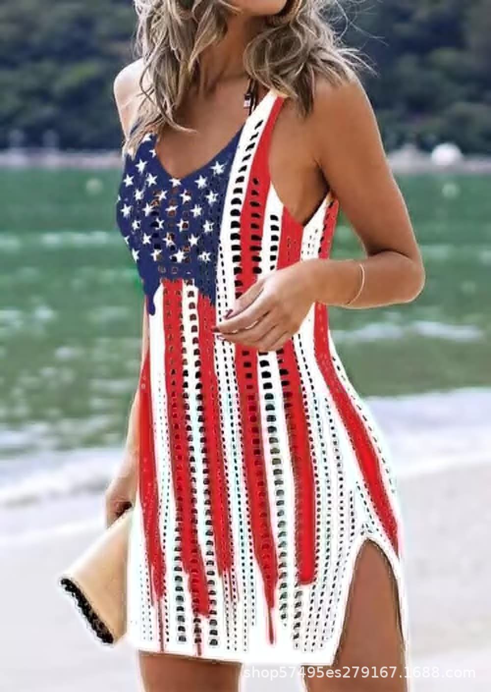 Damen figurbetontes Häkelkleid mit Seitenschlitzen Echo Archiv