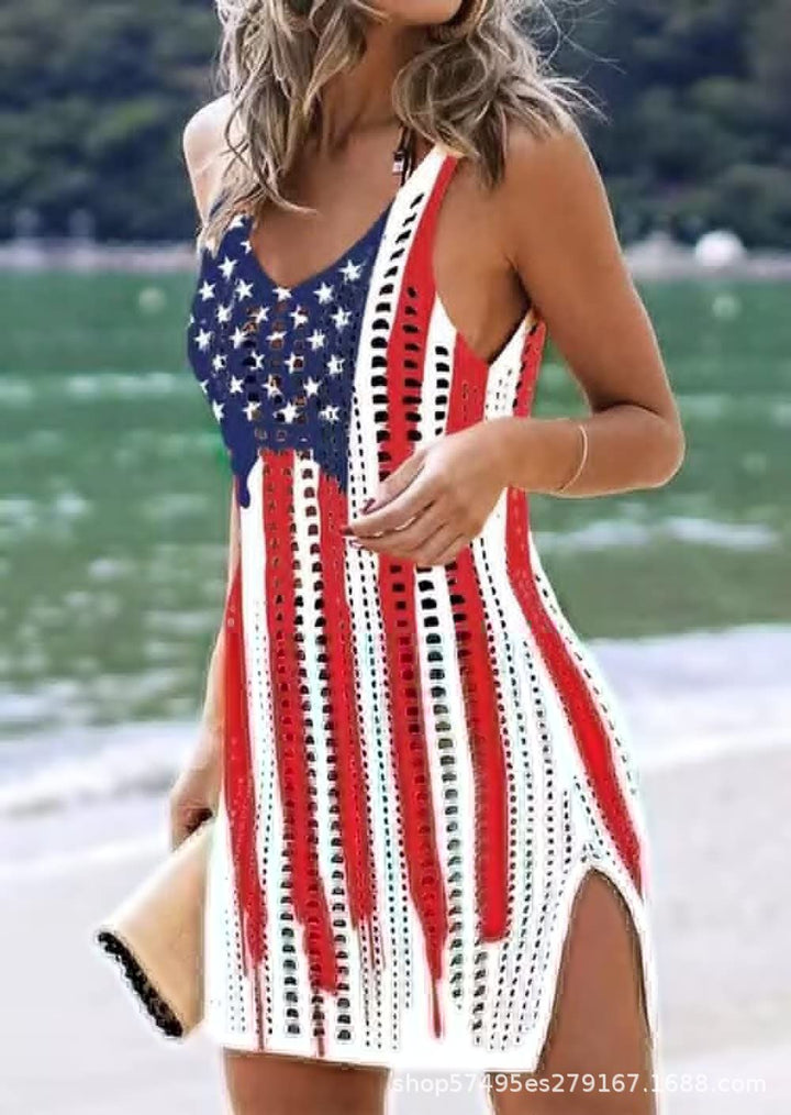 Damen figurbetontes Häkelkleid mit Seitenschlitzen Echo Archiv