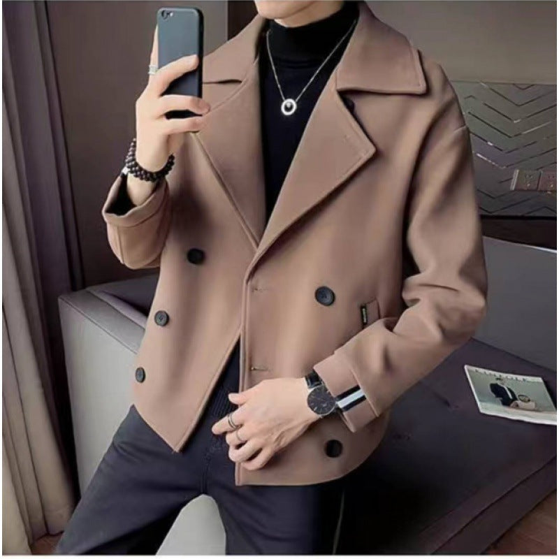 Herren modische Baumwoll-Blazerjacke mit doppelter Knopfleiste Echoarchiv