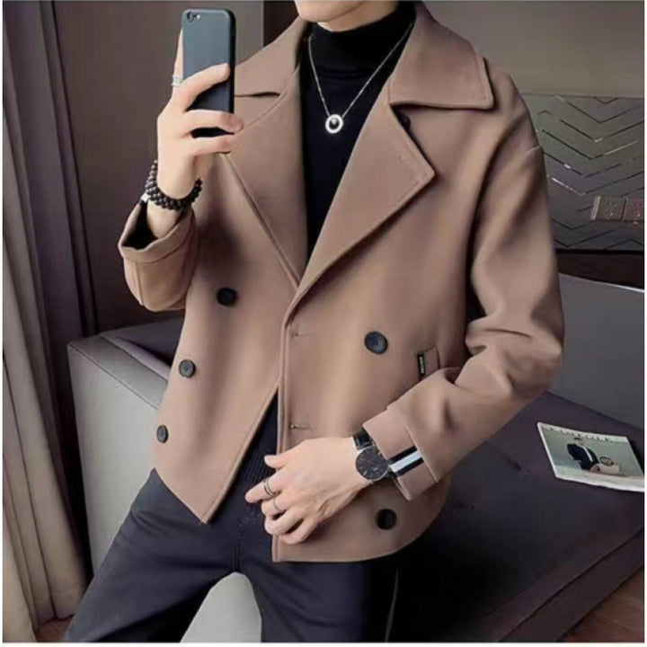 Herren modische Baumwoll-Blazerjacke mit doppelter Knopfleiste Echoarchiv