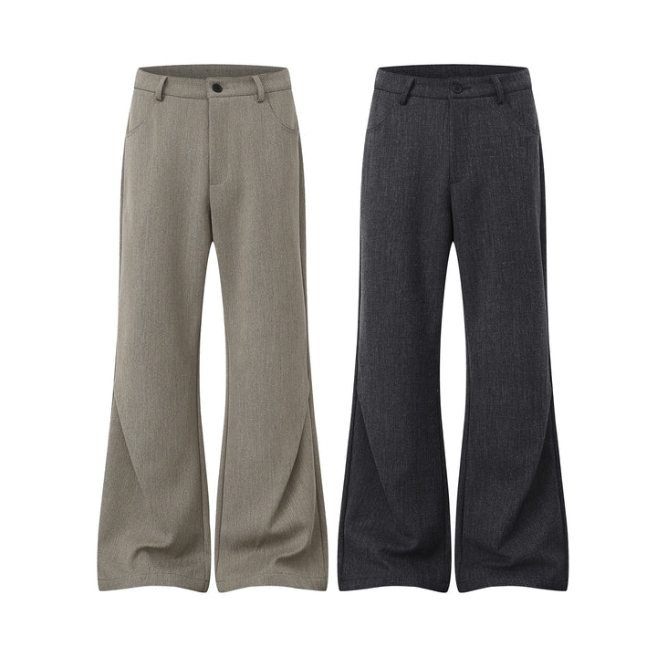 Damen Weite High‑Waist Culotte-Hose aus strukturierter Wollmischung Echoarchiv