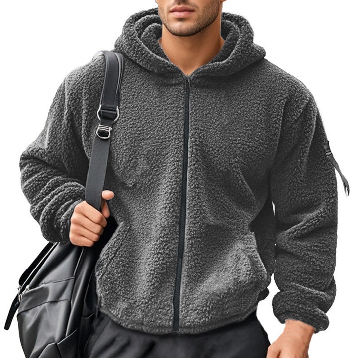 Herren Fleecekapuzenpullover mit ergonomischem Schnitt und praktischen Reißverschlusstaschen Echoarchiv