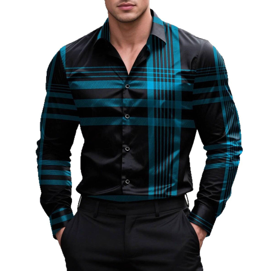 Herren elegante Langarmhemd Echoarchiv