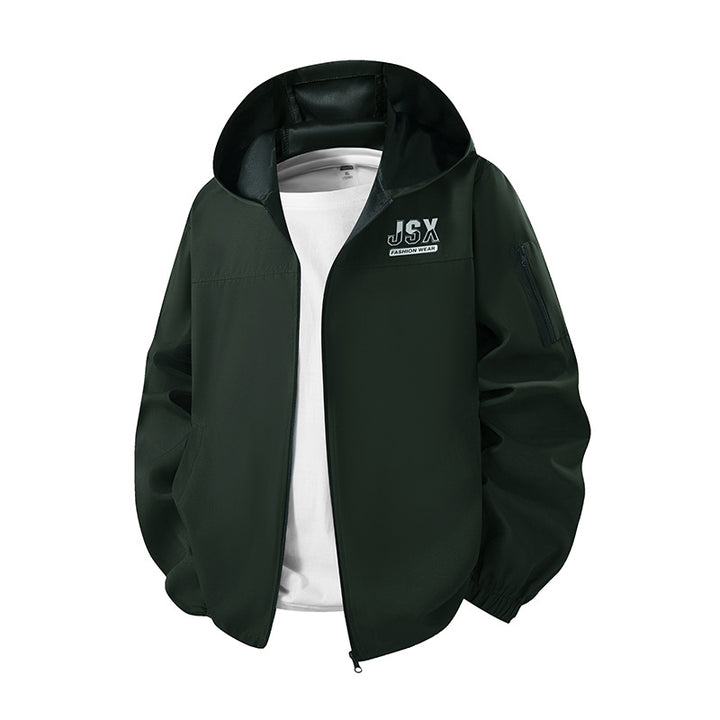Herren Sportliche Windbreakerjacke mit Kapuze Echo Archiv