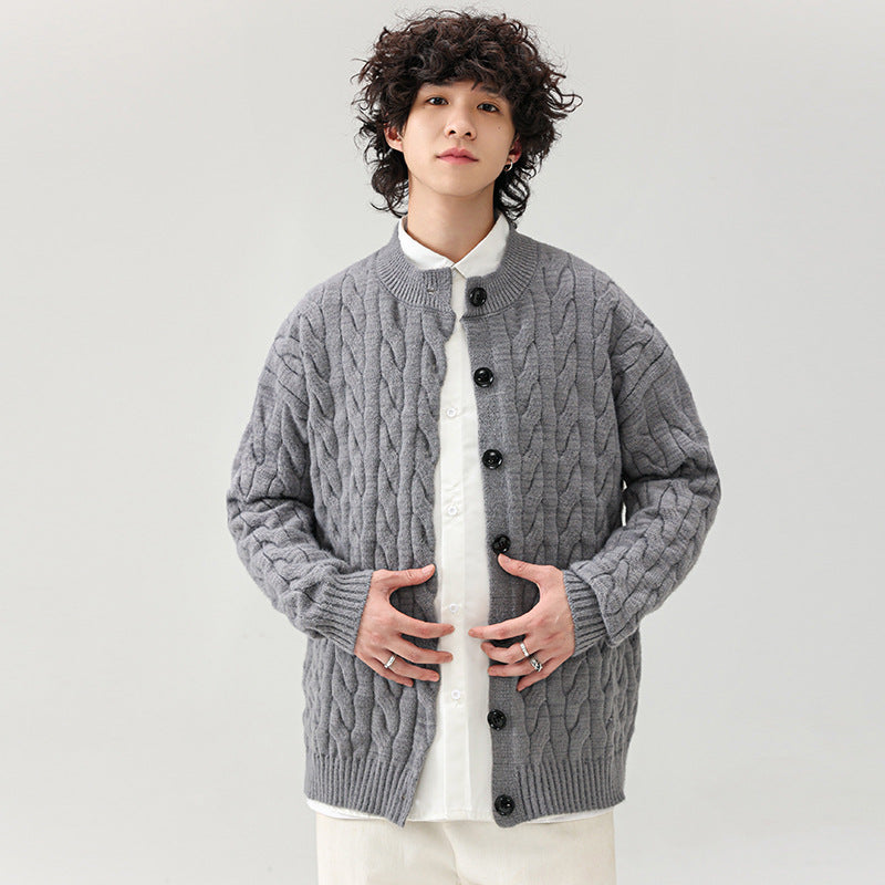 Herren Grobstrick-Cardigan mit praktischen Knöpfen Echoarchiv