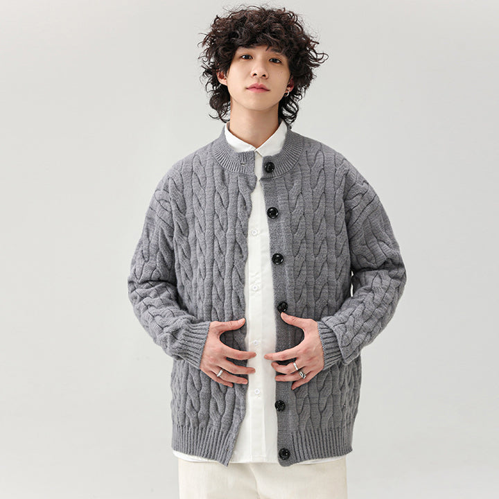 Herren Grobstrick-Cardigan mit praktischen Knöpfen Echoarchiv
