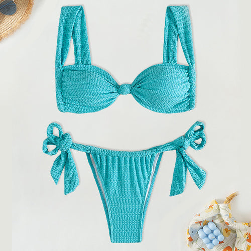 Damen Hochwertiger Bikini mit verspielten Schleifen Echo Archiv