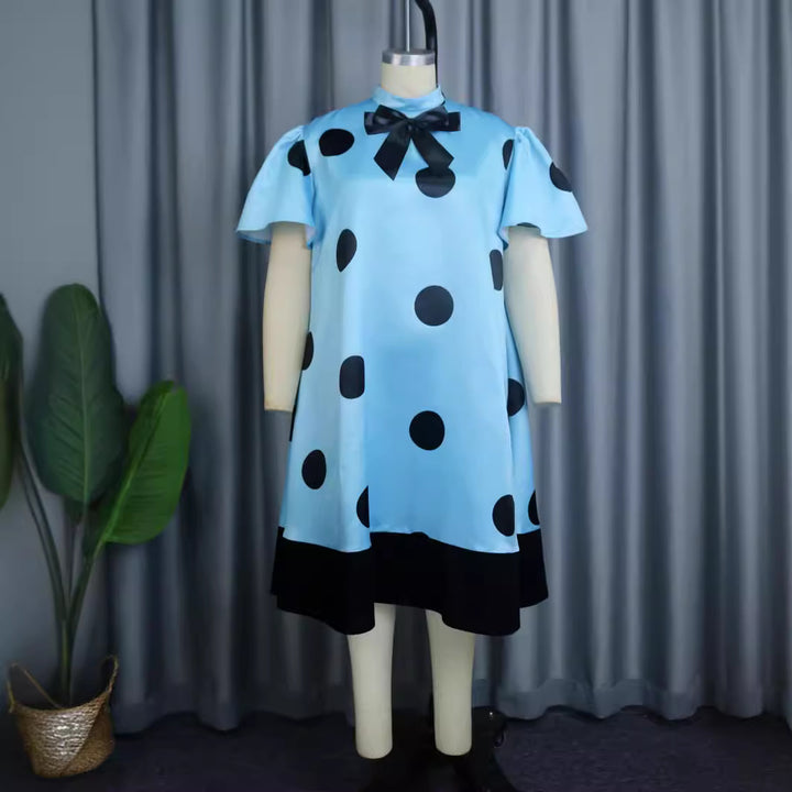 Damen Verspieltes Punktekleid mit schickem Schleifendetail Echo Archiv