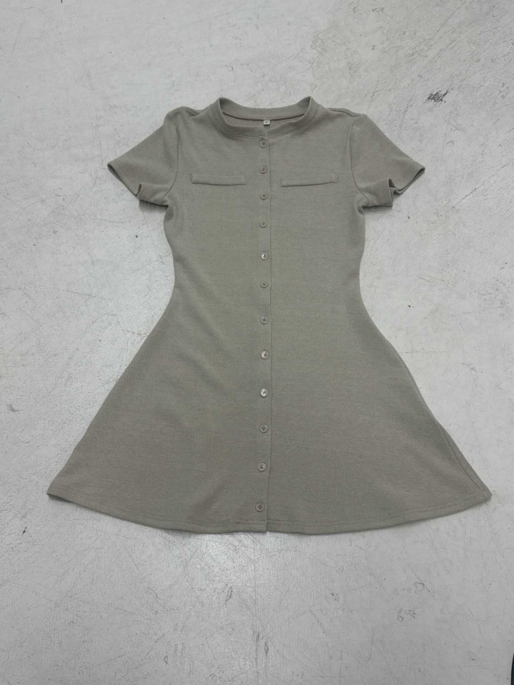 Damen knielanges, elegantes Shirtkleid mit Knopfleiste Echo Archiv