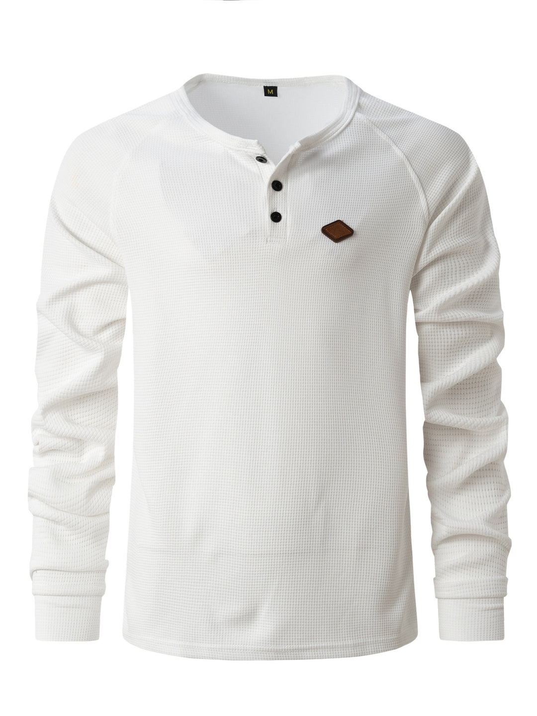 Herren Langarmshirt mit Knopfleiste und strukturiertem Design Echoarchiv