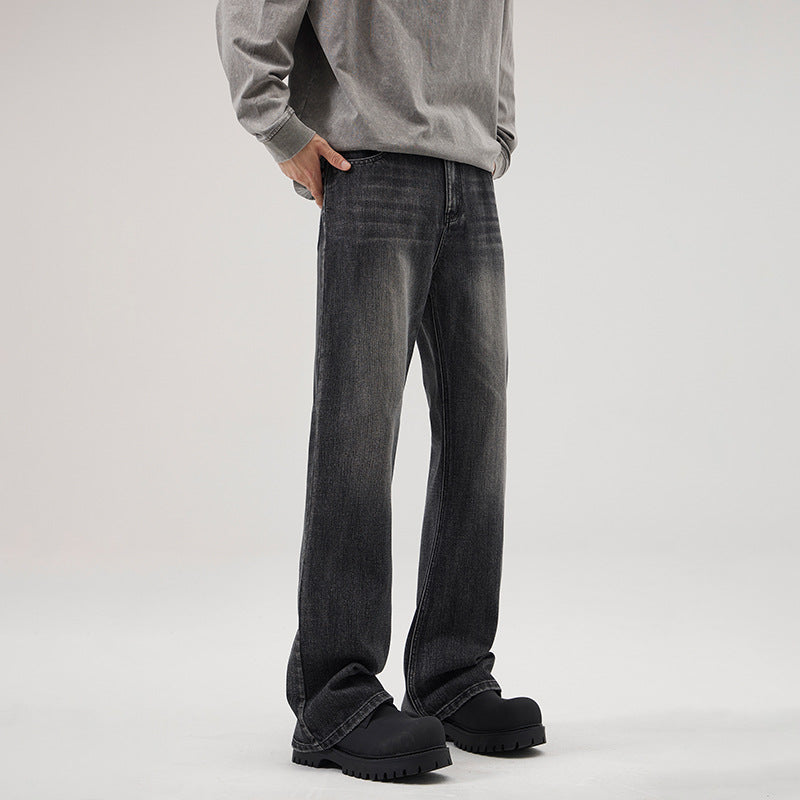 Herren Relaxed-Straight Denim-Jeans mit extra langem Saum und Vintage-Finish Echo Archiv