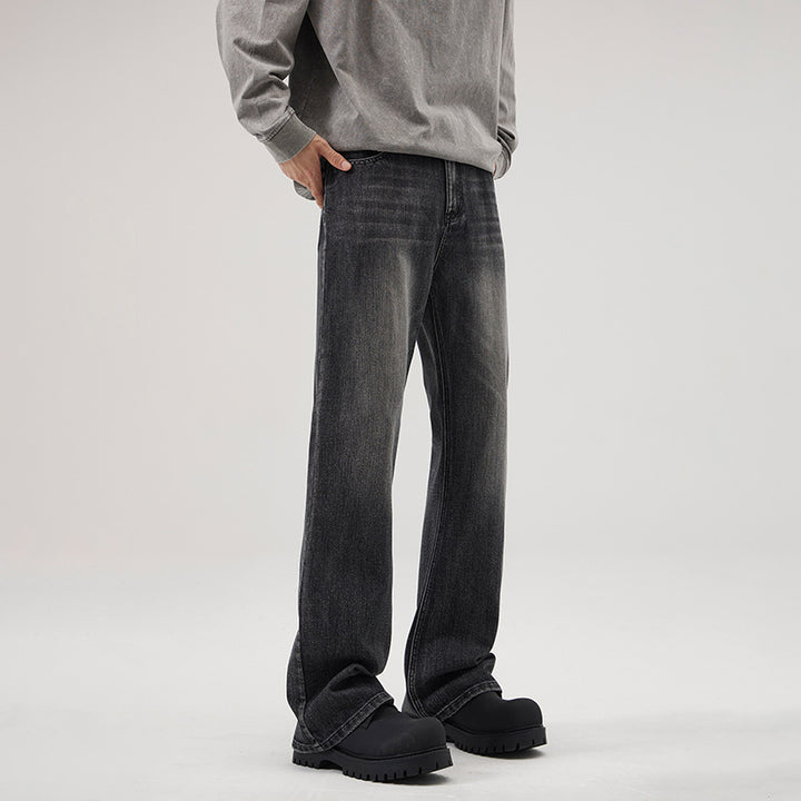 Herren Relaxed-Straight Denim-Jeans mit extra langem Saum und Vintage-Finish Echo Archiv