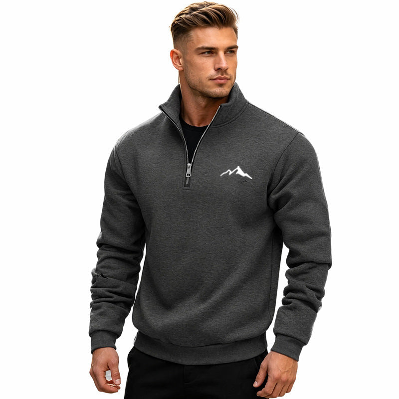 Herren Sweatshirt mit kurzem Reißverschluss Echoarchiv