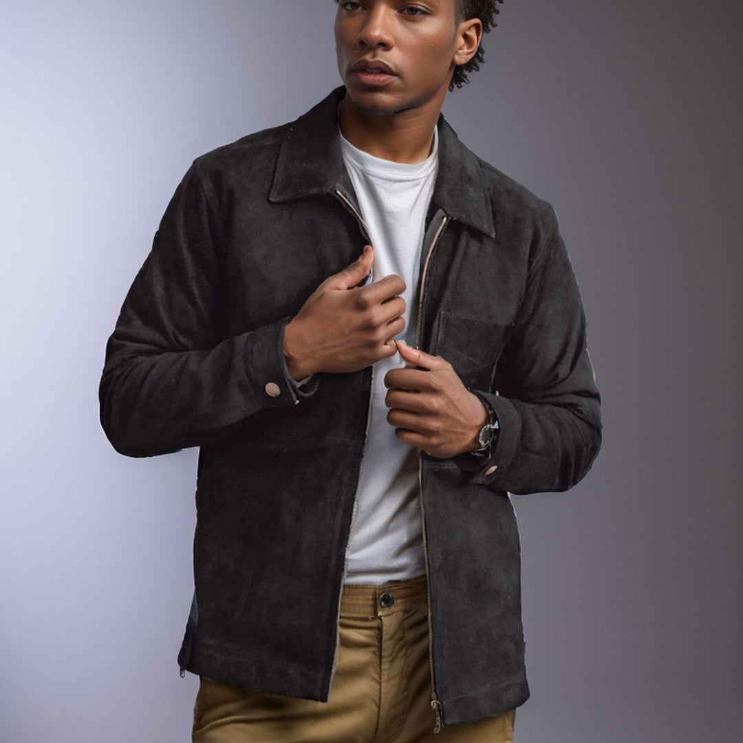 Herren schicke Suede-Jacke Echoarchiv
