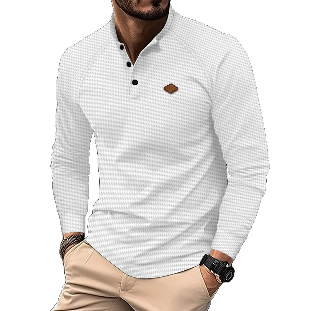Herren Langarmhemd mit modischem Design und praktischen Details Echoarchiv