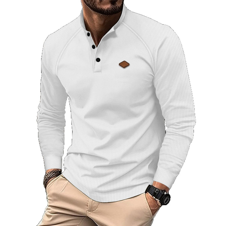 Herren Langarmhemd mit modischem Design und praktischen Details Echoarchiv