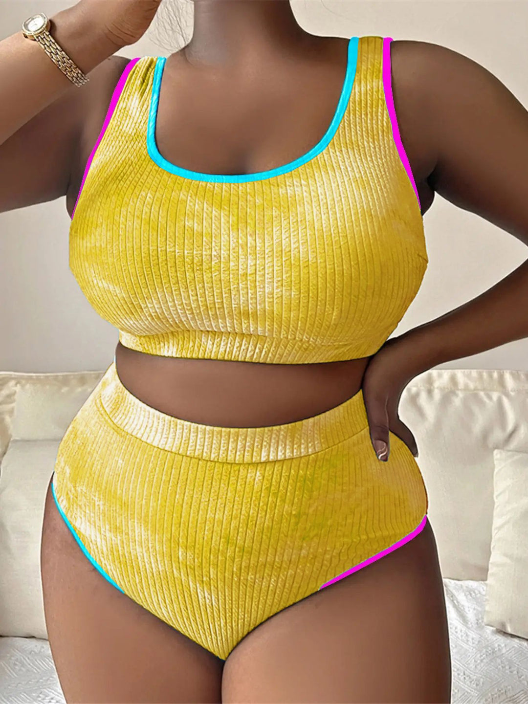 Damen Sportiv geschnittenes Bikini-Set Echo Archiv