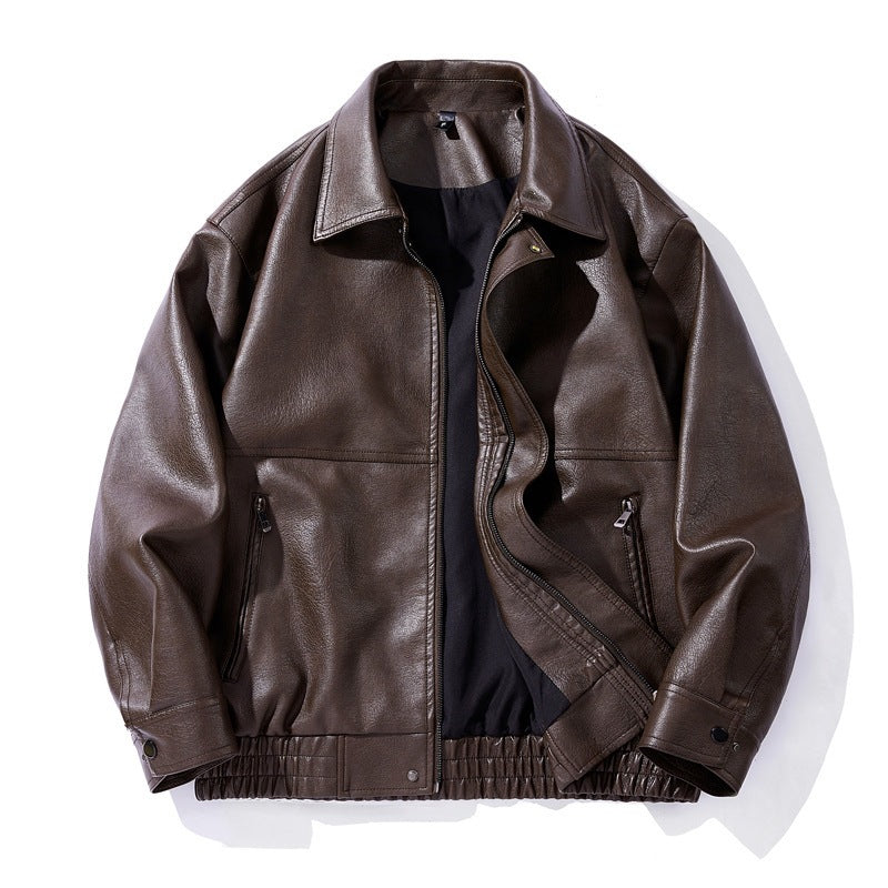 Herren Kunstlederjacke mit elastischem Bund Echo Archiv
