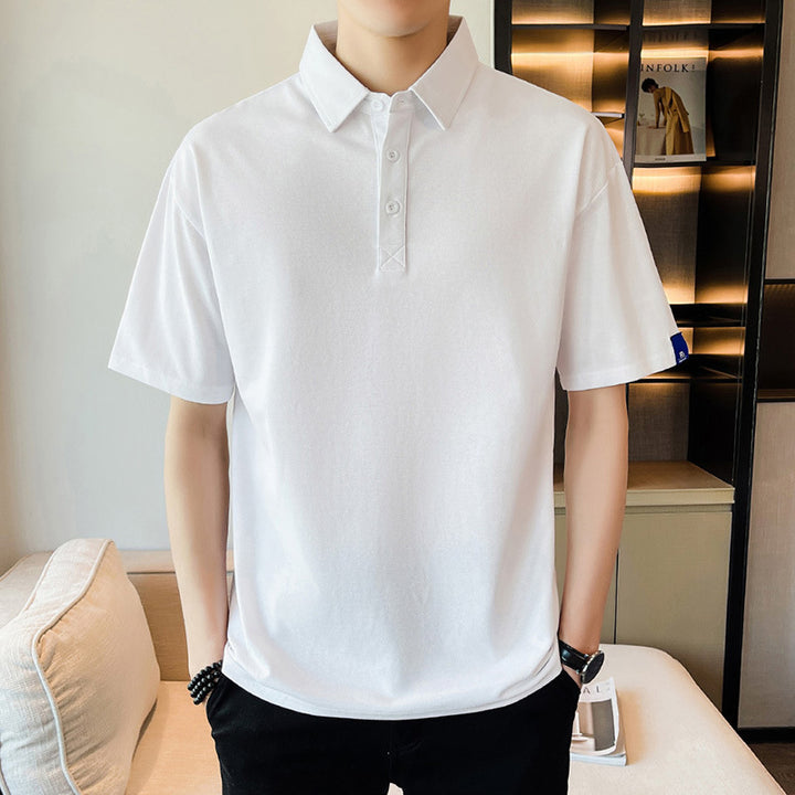 Herren atmungsaktives Poloshirt mit knopfverzierten Details Echoarchiv